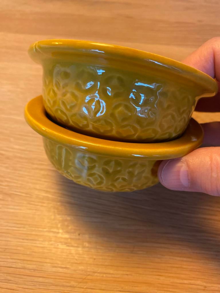 Vintage Jasba Aardewerk Schaaltjes Mosterd, Ophalen of Verzenden