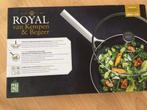 Royal van Kempen en Begeer - Wokpan met deksel - 28 CM, Ophalen of Verzenden, Zo goed als nieuw, Wok, Inductieplaat