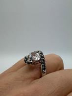 A706 Prachtige zilveren ring heldere steen maat 21, 20 of groter, Ophalen of Verzenden, X, Dame