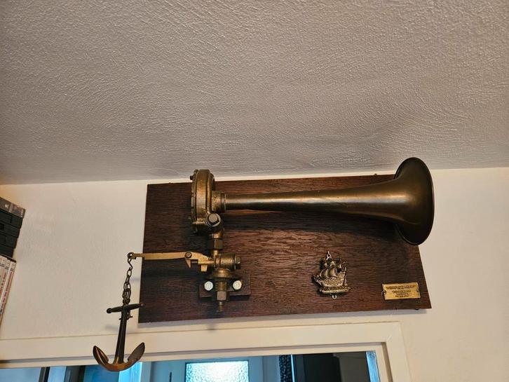 Antieke Luchthoorn met Anker, Antiek en Kunst, Antiek | Woonaccessoires, Ophalen