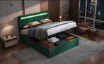 Bed Velvet Groen tweepersoonsbed 160x200 160 NIEUW beliani, Huis en Inrichting, Slaapkamer | Boxsprings, Verzenden, Velvet, 200 cm