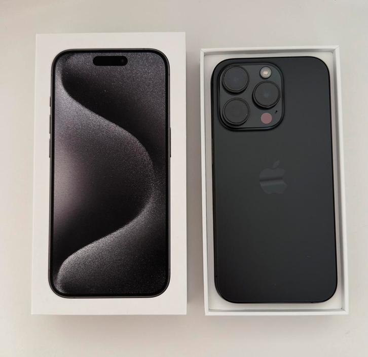 iPhone 15 pro, Black Titanium, 512GB, Telecommunicatie, Mobiele telefoons | Apple iPhone, Zo goed als nieuw, 512 GB, Zonder abonnement