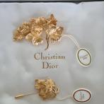 Christian Dior Ivy Leaf- 2 vergulde Broches met klimopblad, Sieraden, Tassen en Uiterlijk, Overige materialen, 4 tot 7 cm, Nieuw