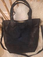 MicM Zwart Leer/koeienhuid Crossbody/Laptop Tas 43x39, Ophalen of Verzenden, Gebruikt, Zwart, Handtas