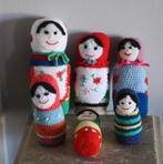 set van 6 matroeska poptjes gebreid, Ophalen of Verzenden, Gebruikt