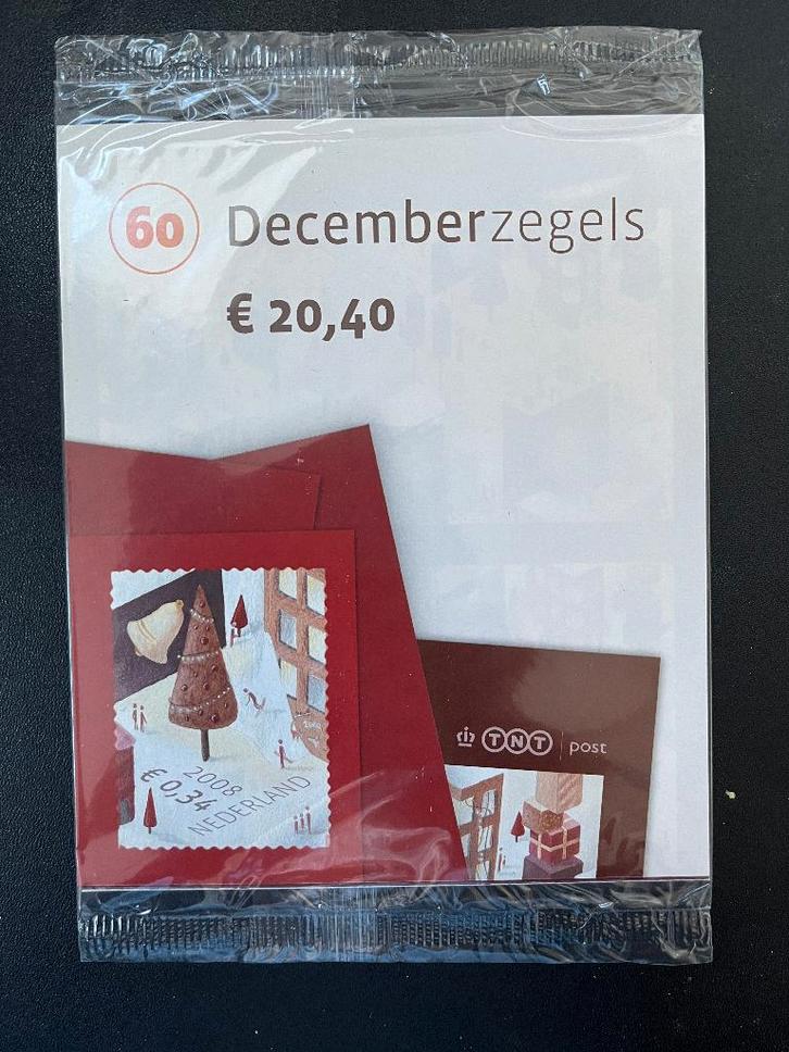 Gesloten cellofaanverpakking 60 decemberzegels 2008; 2609-18, Postzegels en Munten, Postzegels | Nederland, Postfris, Na 1940