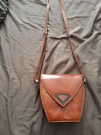 Bruin lederen cross-body tasje, Ophalen of Verzenden, Gebruikt, Bruin, Schoudertasje