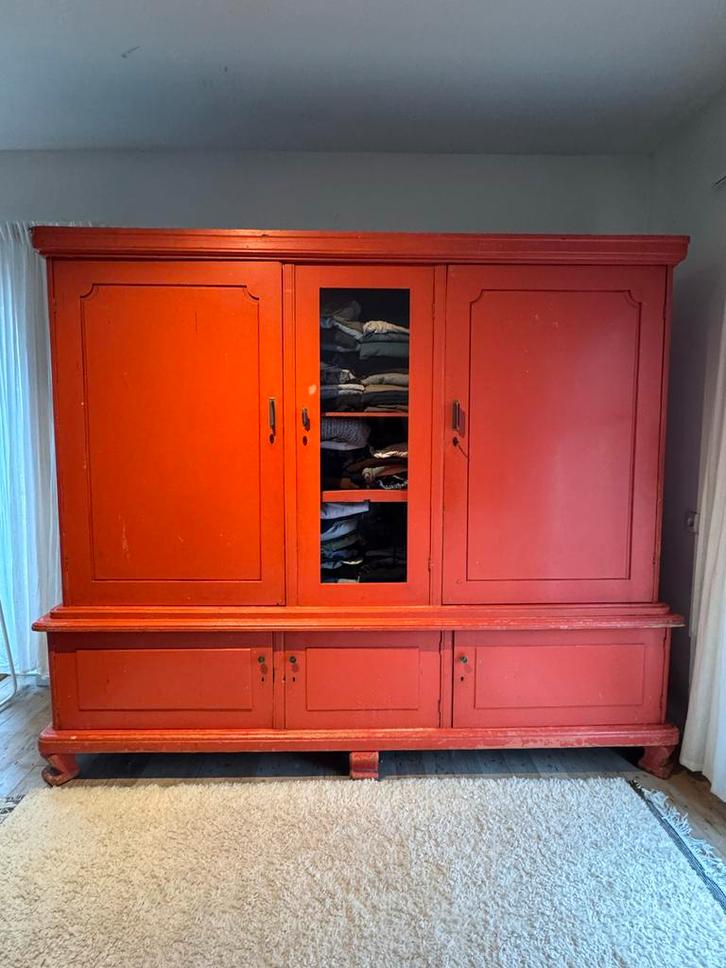 Grote Vintage Kledingkast van Van Dijk en Ko, Antiek en Kunst, Antiek | Meubels | Kasten, Ophalen