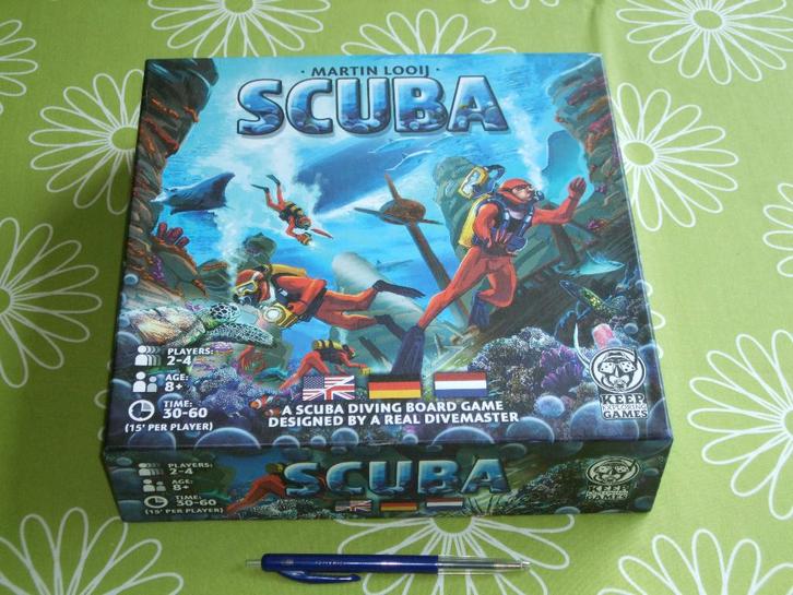 Scuba - bordspel van Martin Looij, Hobby en Vrije tijd, Gezelschapsspellen | Bordspellen, Gebruikt, Een of twee spelers, Drie of vier spelers