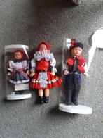 Set van 3 Tsjechische poppen, 1x 12,5cm en 2x 20cm ongeveer, Verzamelen, Poppen, Ophalen of Verzenden, Zo goed als nieuw