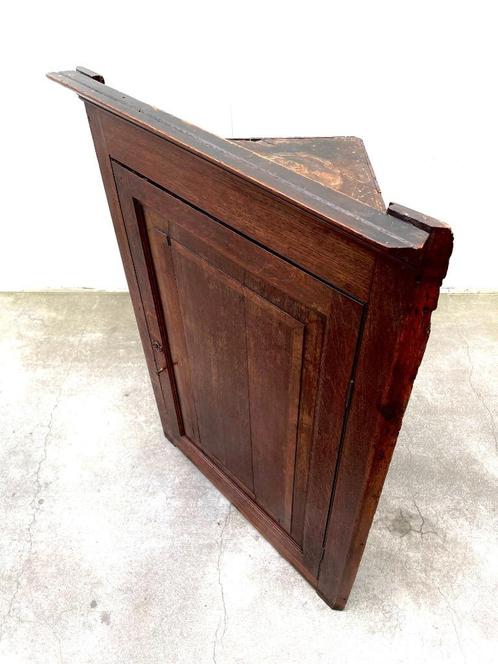 antiek Engels KASTJE rond 1800 eiken HOEKKAST met paneeldeur, Huis en Inrichting, Kasten | Dressoirs, Zo goed als nieuw, 50 tot 100 cm