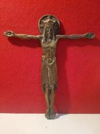 bronzen corpus christi neo-gotiek gotische gothic crucifix, Ophalen of Verzenden