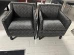 2 fauteuils van Urban sofa met grafische print zwart/wit, Ophalen, 75 tot 100 cm, Zo goed als nieuw, 75 tot 100 cm