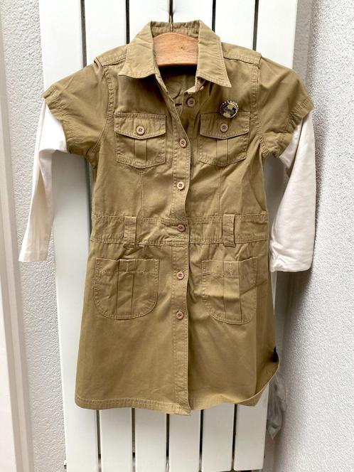Name-it kaki/beige stoere tuniek maat 128, Kinderen en Baby's, Kinderkleding | Maat 128, Zo goed als nieuw, Meisje, Overige typen
