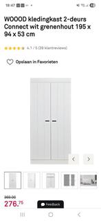 Woood kledingkast, Huis en Inrichting, Kasten | Kledingkasten, Ophalen, Gebruikt, 100 tot 150 cm, 150 tot 200 cm