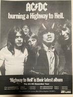 Paginagrote A3 advertentie AC/DC Highway To Hell tour, Ophalen of Verzenden