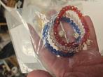 Rood wit blauw armbandjes met glitter, Ophalen of Verzenden, Zo goed als nieuw, Blauw