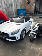 Elektrische Mercedes auto & BMW motor (kids), Kinderen en Baby's, Speelgoed | Buiten | Accuvoertuigen, Ophalen of Verzenden, Gebruikt