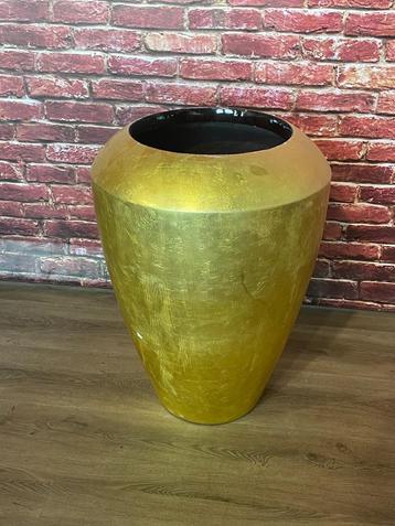 Grote bloempot met echt bladgoud! beschikbaar voor biedingen