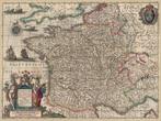 Grote landkaart van Frankrijk door Hondius 17e eeuw, Ophalen of Verzenden, 1800 tot 2000, Wereld, Landkaart