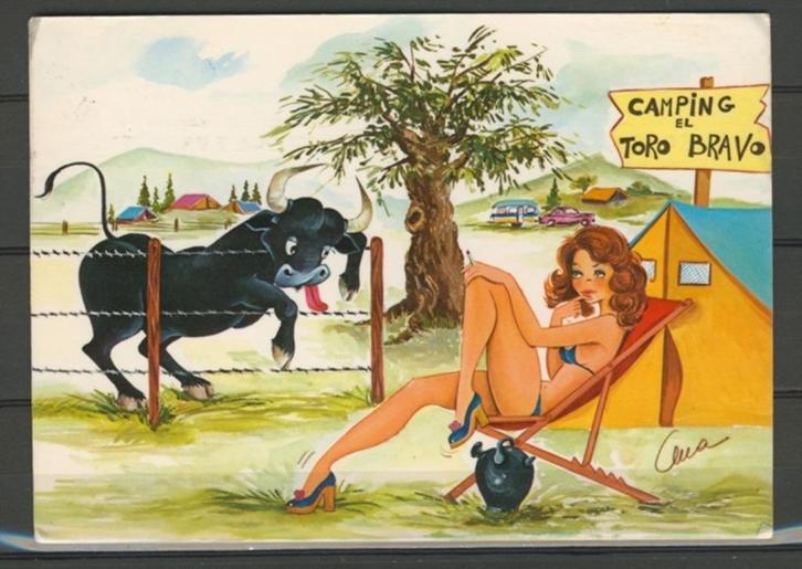 Humor Comic  Nostalgie Vintage Ansichtkaart f-65b jdu, Verzamelen, Ansichtkaarten | Themakaarten, Gelopen, 1940 tot 1960, Overige thema's