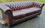 Chesterfield XL Springvale bank bruin leer + BEZORGING, Chesterfield, Leer, Ophalen of Verzenden, Zo goed als nieuw