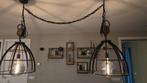 Industriële hanglamp met ketting. Inclusief lamp., Huis en Inrichting, Lampen | Hanglampen, Gebruikt, Ophalen of Verzenden, Industrieel