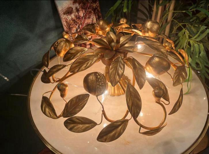Banci Firenze plafoniere hanglamp fruit met bladderen, Antiek en Kunst, Antiek | Lampen, Ophalen of Verzenden
