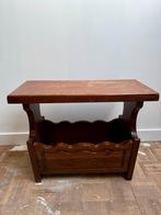 Authentieke Eikenhouten Krantenbak, Minder dan 45 cm, Minder dan 55 cm, Gebruikt, Ophalen of Verzenden