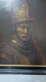 Schilderij Man met Helm, Rembrandt Stijl, Ophalen of Verzenden