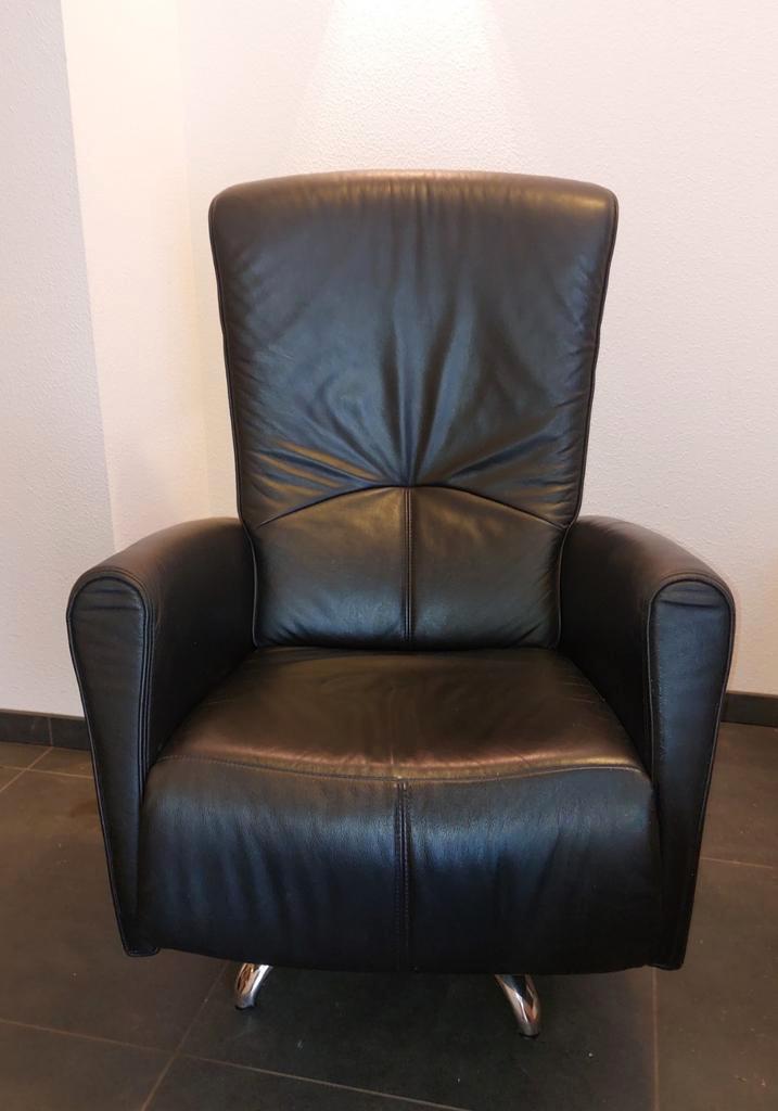 Lederen relaxstoel, Huis en Inrichting, Fauteuils, Zo goed als nieuw, 50 tot 75 cm, Minder dan 75 cm, Ophalen of Verzenden