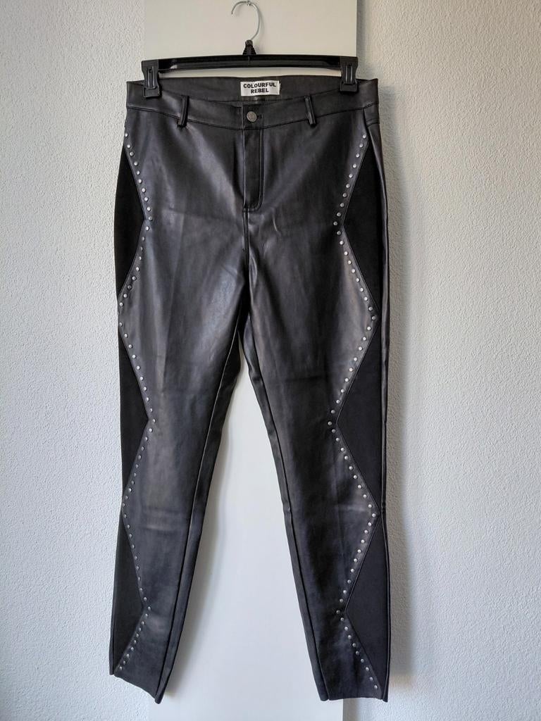 Colourful Rebel leren broek m, Kleding | Dames, Broeken en Pantalons, Maat 38/40 (M), Zwart, Colourful Rebel, Ophalen of Verzenden