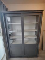 Antreciet vitrinekast met schuifdeuren - 208x147x46 cm, Ophalen, 100 tot 150 cm, 200 cm of meer, Modern