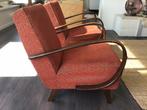 Vintage Jindrich Halabala stoelen * 2x * originele stof, Ophalen, Gebruikt, Stof, 50 tot 75 cm