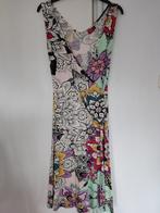 Liv dames jurk met kleurrijke bloemen print en diepe v-hals, Maat 38/40 (M), Overige kleuren, Ophalen of Verzenden, Zo goed als nieuw