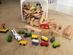Houten trein, heel veel onderdelen, Kinderen en Baby's, Speelgoed | Houten speelgoed, Ophalen, Gebruikt, Overige typen