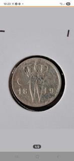 10 Cent ( Dubbeltje) 1819 Zfr. flaw planchet. Zeer zeldzaam, Zilver, Ophalen of Verzenden, 10 cent, Koning Willem I