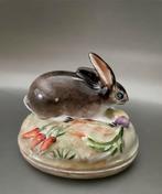 Limoges porselein doosje haas konijn paint a la main, Antiek en Kunst, Antiek | Porselein, Verzenden