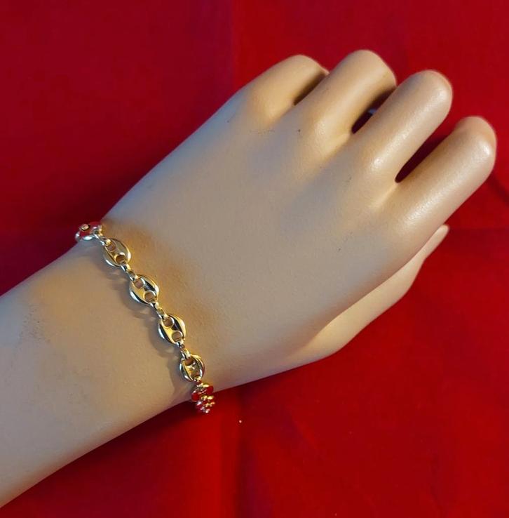 Sale !!!  Doublé Schakelarmband 20cm - Kado Tip!, Sieraden, Tassen en Uiterlijk, Armbanden, Nieuw, Goud, Goud, Ophalen of Verzenden