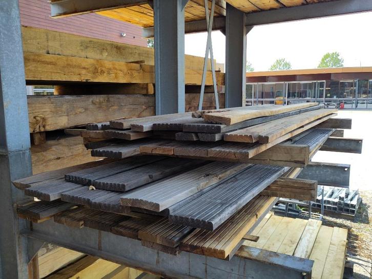 Kastanje vlonderplanken, 2, 2,5 en 3 meter., Tuin en Terras, Palen, Balken en Planken, Gebruikt, Planken, 250 cm of meer, Ophalen