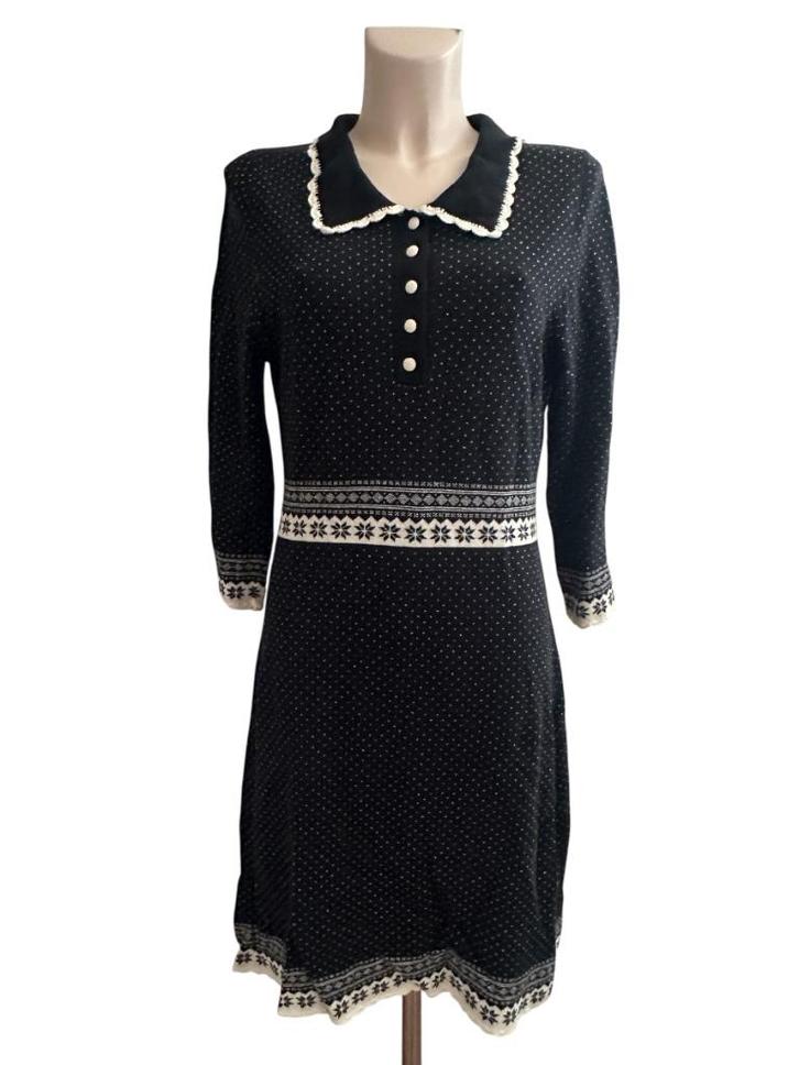 King Louie jurk M, Kleding | Dames, Jurken, Zo goed als nieuw, Zwart, Knielengte, Ophalen of Verzenden