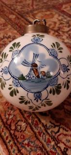 Grote Delftse Kerstbal - 11 cm, Ophalen of Verzenden, Zo goed als nieuw, Blauw, Overige materialen