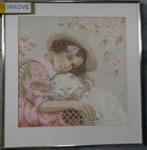 MEISJE MET POES GEBORDUURD * In Lijst *, Verzenden, Nieuw