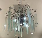 Brand van Egmond frosted glas kroonluchter lamp plafond, Minder dan 50 cm, Glas, Zo goed als nieuw, Ophalen
