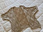 Gouden gebreid vest dames * maat XL/ XXL, Ophalen of Verzenden, Zo goed als nieuw, Maat 46/48 (XL) of groter, Beige