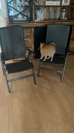2 x 7 standen stoelen ( extra sterk ), Tuin en Terras, Ophalen, Gebruikt, Aluminium