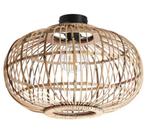 Bamboe Plafondlamp Boreas - Sfeervol & Botanisch, Huis en Inrichting, Ophalen of Verzenden, Zo goed als nieuw, Hout, Bamboe