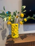 Vaas met citroentakken, Ophalen, Steen, Geel, Zo goed als nieuw