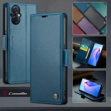 CaseMe Luxe Wallet Case voor OPPO Reno8 Lite 5G _ Blauw beschikbaar voor biedingen