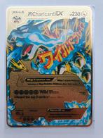 Mega Charizard EX Pokémon metaal Goudkleurig 108/106 metal, Nieuw, Foil, Ophalen of Verzenden, Losse kaart